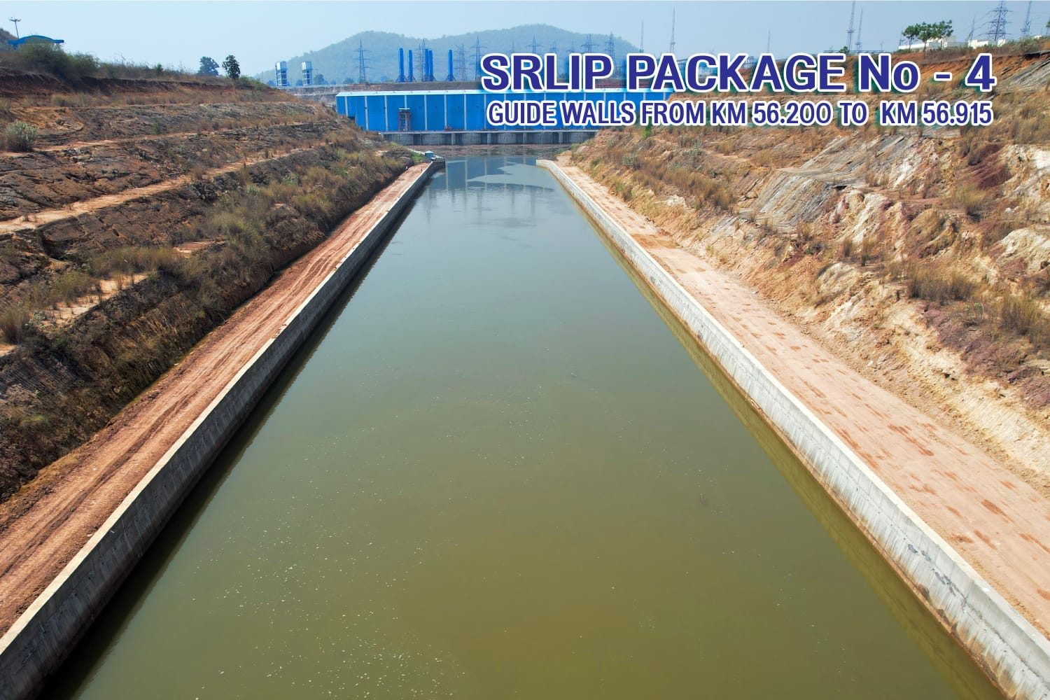 Concrete guide walls lining the Sita Rama LIP main canal