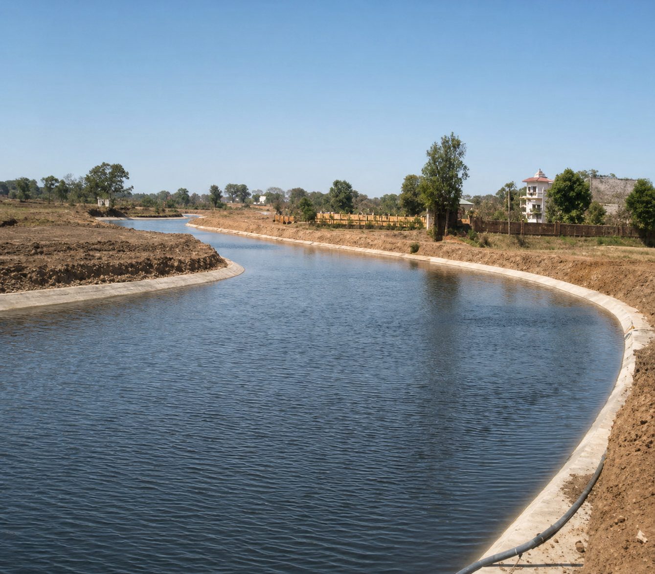 Completed Swarna Rekha channel with water